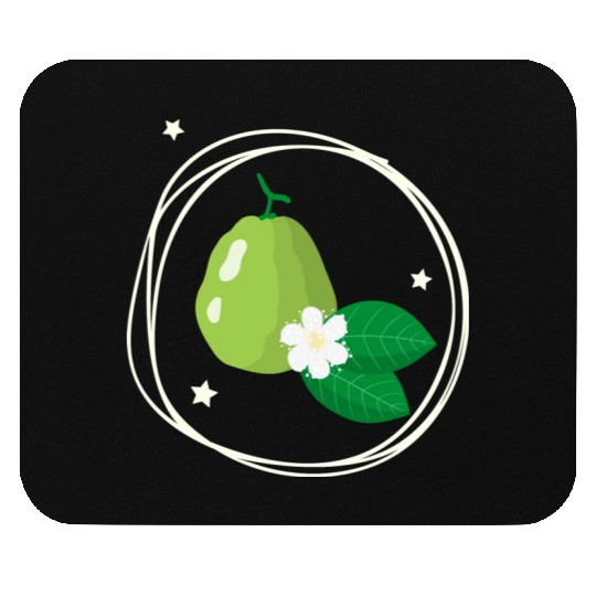 Guava With Flower And Leaves Mouse Pads