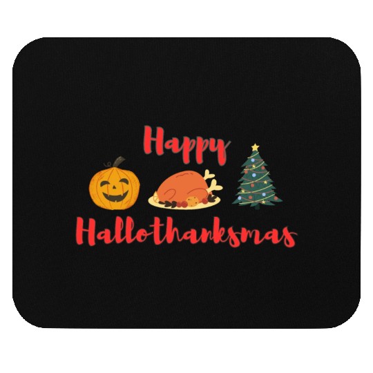 Happy HalloThanksMas Mouse Pads