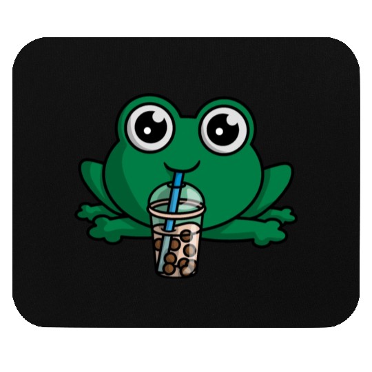 Bubble Boba Tea Drink Frog Cute Anime Kawaii Toad Mouse Pads