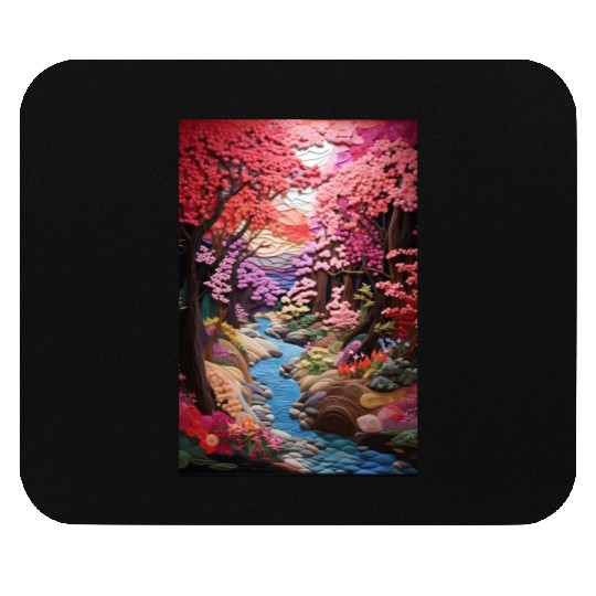 Multi-color Zen Garden river - Japanese Mouse Pads