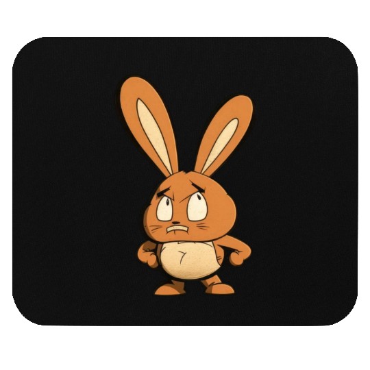 angry bunny Mouse Pads