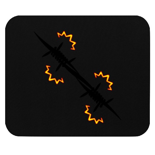 Electric fence barbed wire Mouse Pads