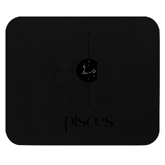 Minimalist Pisces Zodiac Astrology Horoscope Mouse Pads
