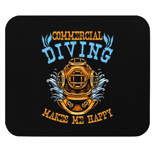 Diving Diver Happy Commercial Diving Mouse Pads
