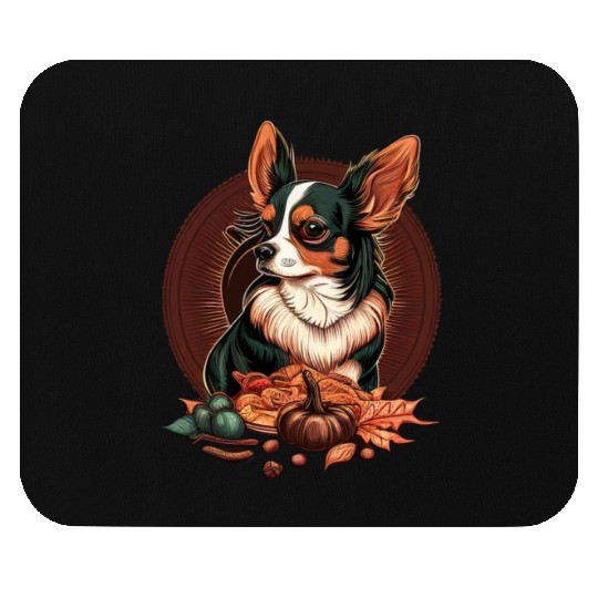 Chihuahua | Thanksgiving Day Farmer Food Autumn Mouse Pads