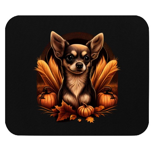 Chihuahua | Thanksgiving Day Farmer Food Autumn Mouse Pads