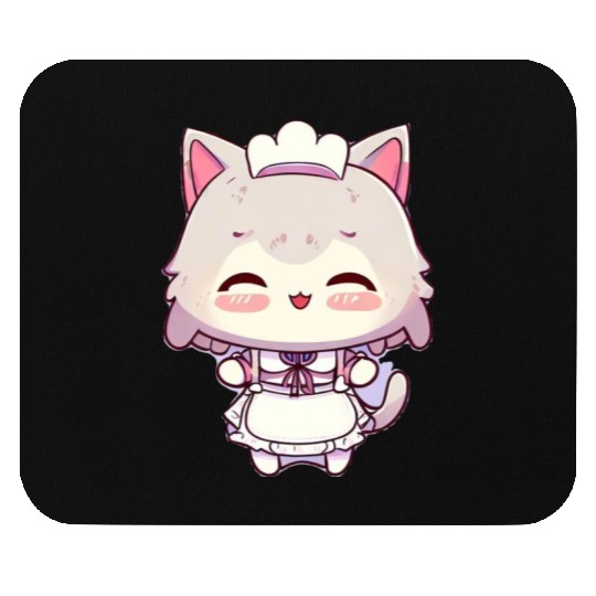 Yuki Kawaii Cat Maid Anime Manga Mouse Pads