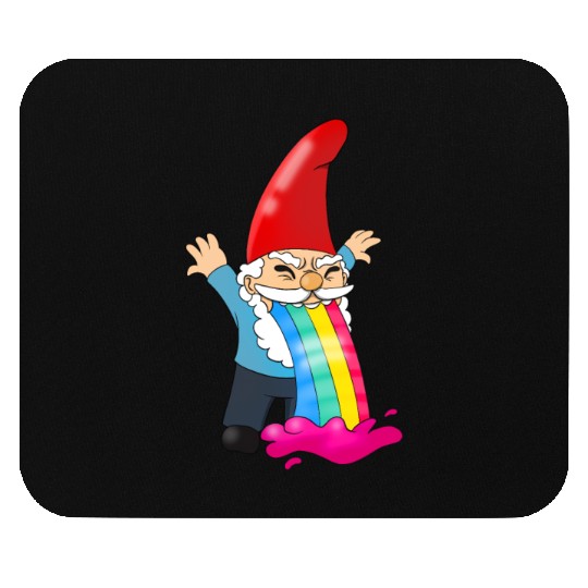 Gnome Vomiting Throwing Up Rainbow Funny Mouse Pads