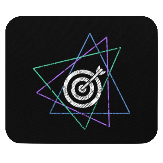 Geometric Bullseye Target Mouse Pads
