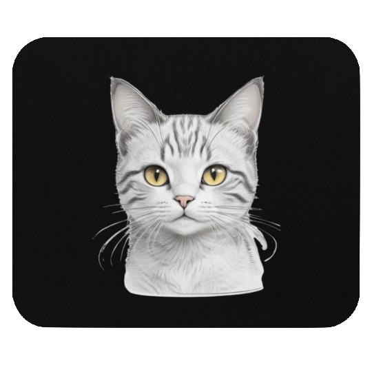 Aesthetic Cute Kitty Realisting Sketch Mouse Pads