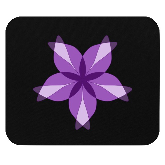 Purple Geometric Flower Mouse Pads