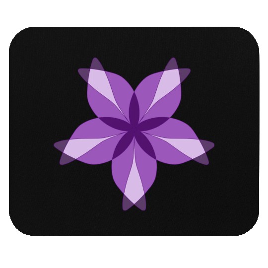 Purple Geometric Flower Mouse Pads