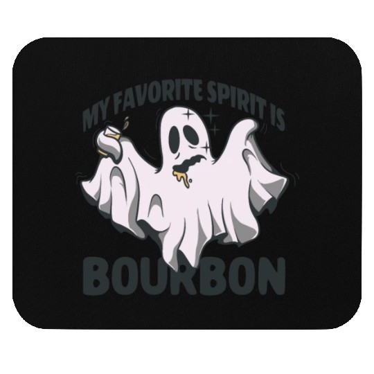 My Favorite Spirit Is Bourbon Halloween Ghost Mouse Pads