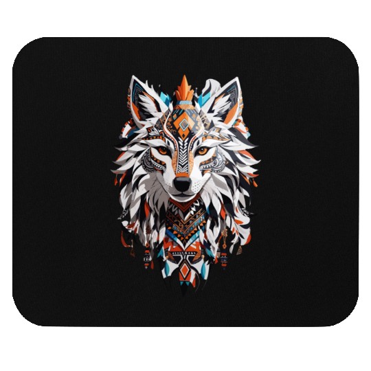 Tribal Wolf Mouse Pads