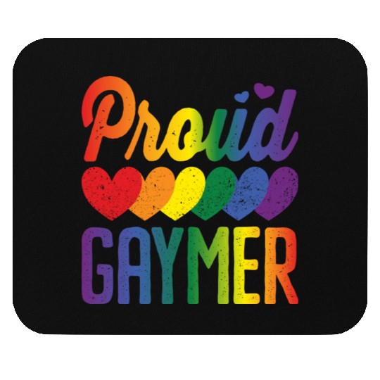 Proud Gaymer Gay Pride Lesbian Rainbow Flag Mouse Pads