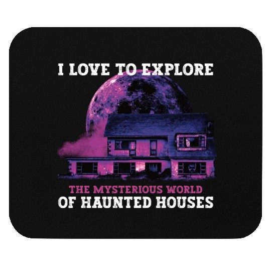 Horror Paranormal Haunted House Spooky Halloween Mouse Pads