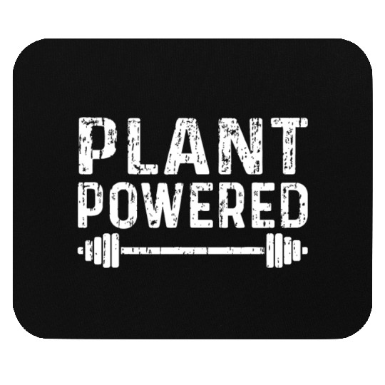 Workout Motivation Plant Powered Fitness Gym Vegan Mouse Pads