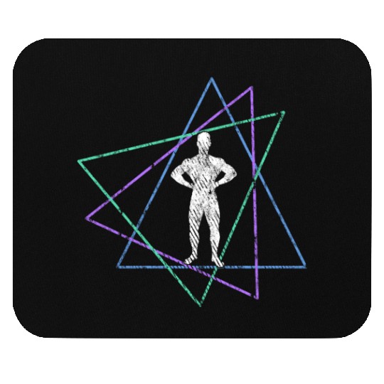Geometric Bodybuilder Mouse Pads