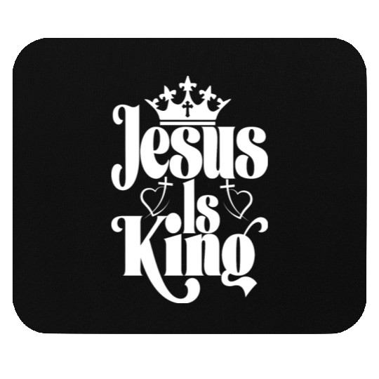 Jesus Is King Love Jesus Christian Christmas Mouse Pads