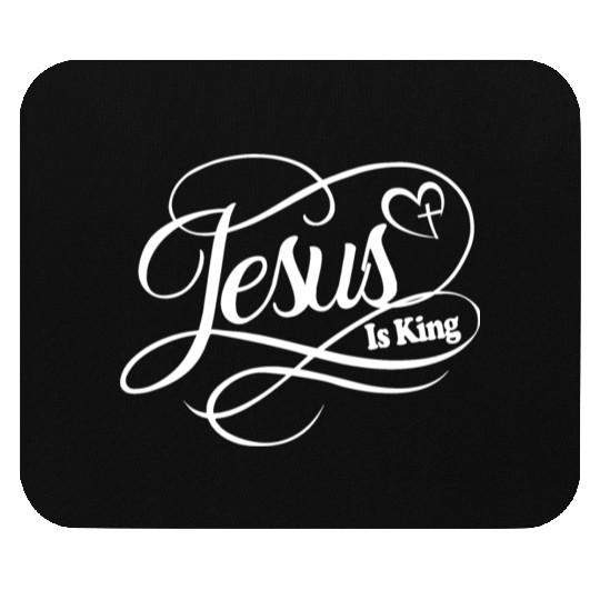 Jesus Is King Love Jesus Christian Christmas Mouse Pads