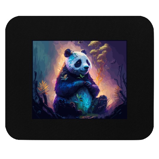 Panda Bear Friend Ailuropoda Melanoleuca Lover Mouse Pads