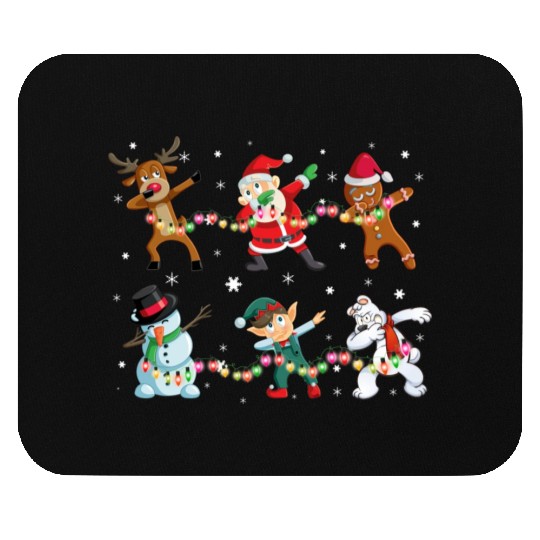Funny Dabbing Santa And Friends Mouse Pads Christmas