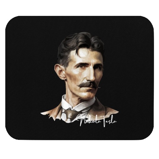 Artistic Illustration of Nikola Tesla Mouse Pads