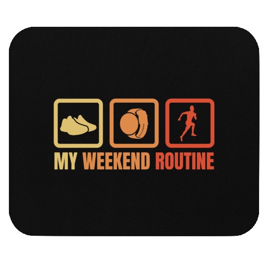 Runner Weekend Routine Mouse Pads