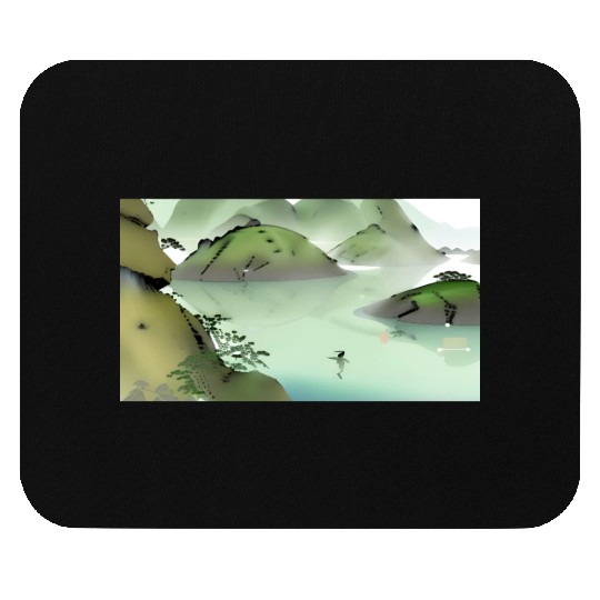 The Swimming dolphin Mouse Pads