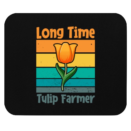 Tulip Gardening Farmer Mouse Pads