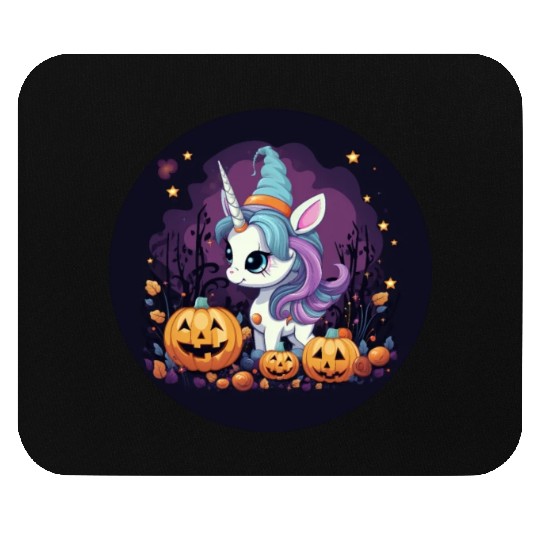 Halloween Unicorn: Midnight Sunset & Witch's Hat Mouse Pads