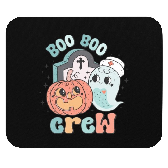 Boo Boo Crew Nurse Funny Ghost Women Halloween Mouse Pads