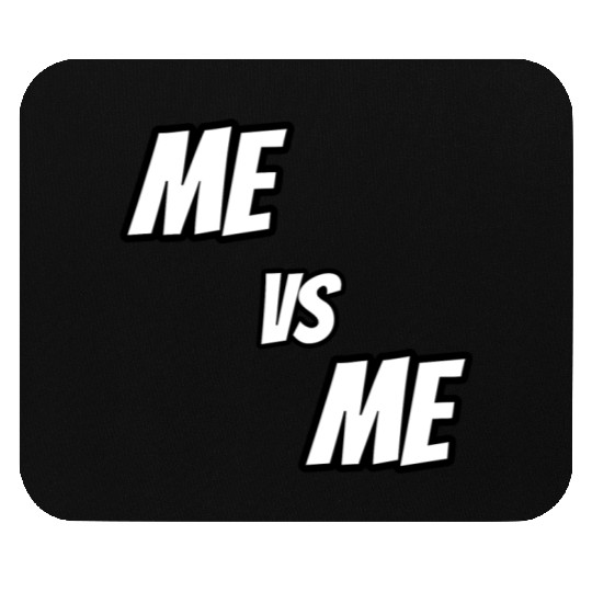 Me vs Me (white) Mouse Pads