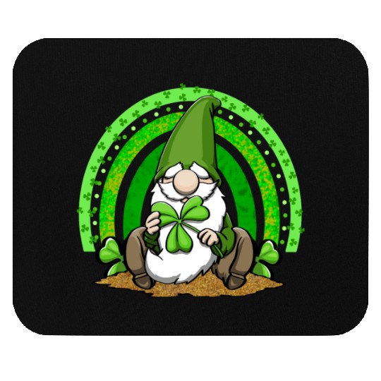 St patrick Gnome Rainbow Mouse Pads