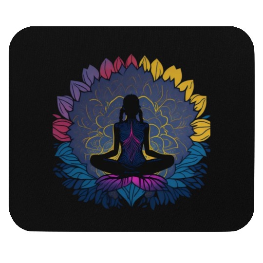 Serene Lotus Meditation Mouse Pads