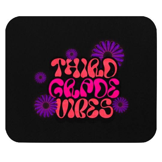 Fourth Grade Vibes for School Guys Neon Colors Mouse Pads