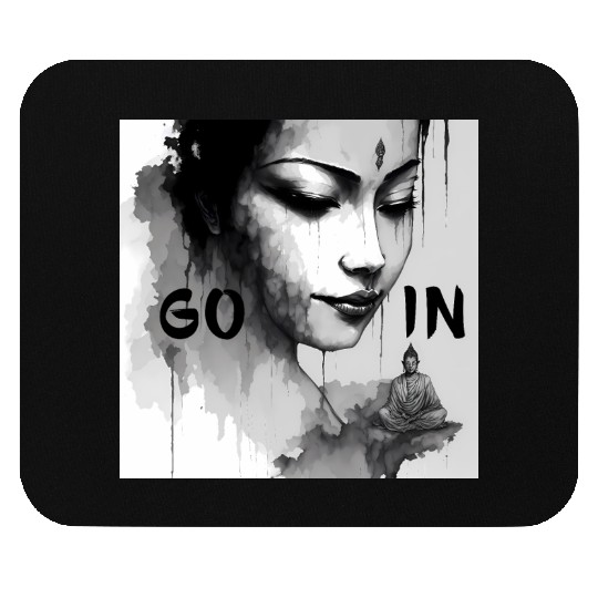 Go in, Zen Buddha Mouse Pads