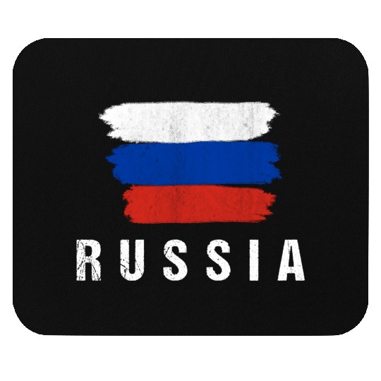 Painted Russia Flag Russian Flag Fan Mouse Pads