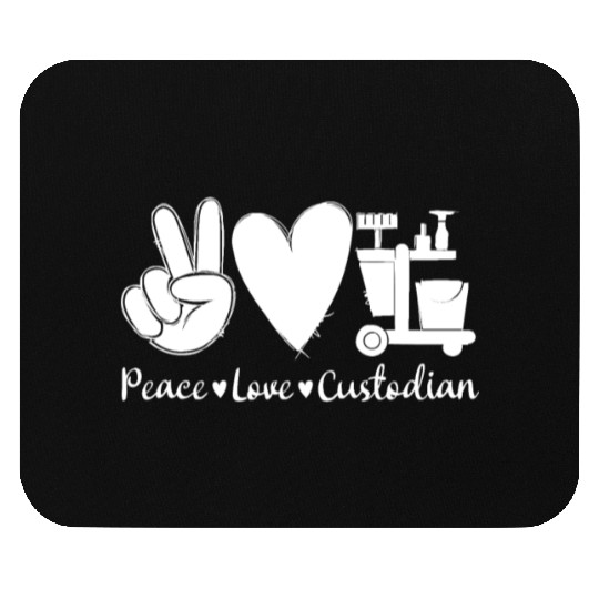 Tie Dye Peace Love Custodian Appreciation backsupp Mouse Pads
