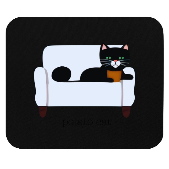 potato cat Mouse Pads