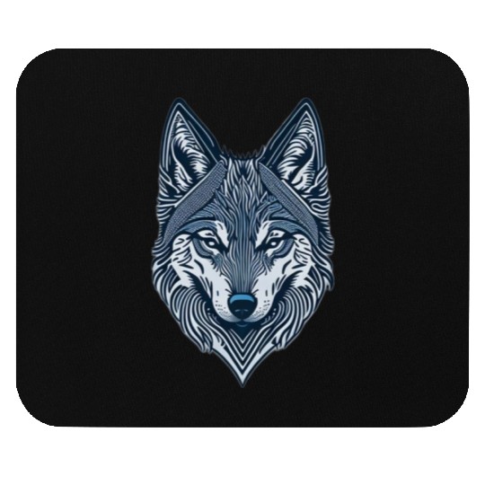 Beautiful wolf face Mouse Pads