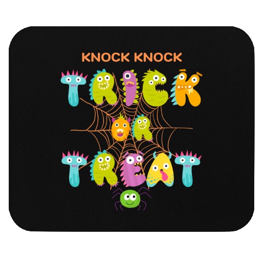 Knock Knock Trick Or Treat Halloween Costume Cute Mouse Pads