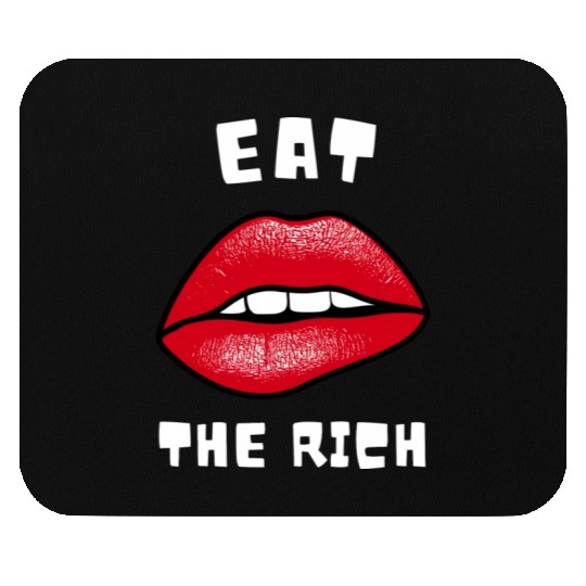 Eat The Rich Red Lips Socialist Mouse Pads