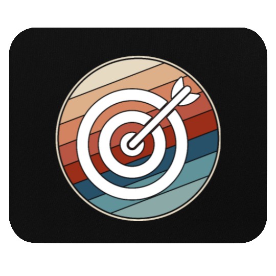 Retro Archery Bullseye Mouse Pads