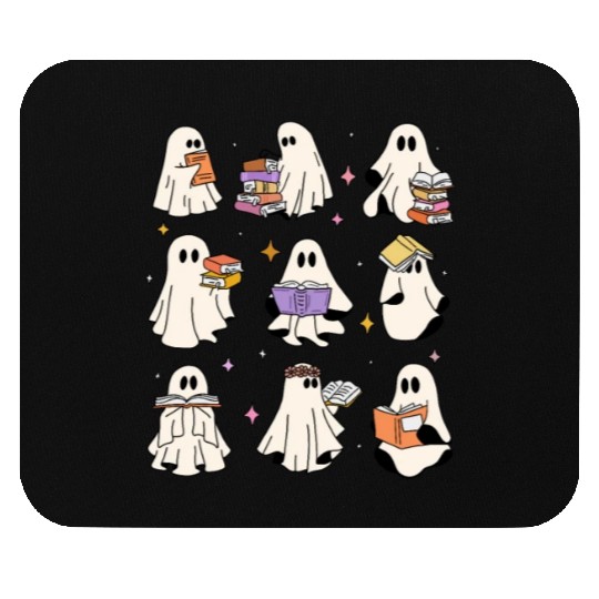 Teacher Halloween Ghost Read Books Reading Teacher Mouse Pads