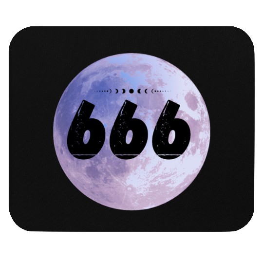 Purple Moon Angel Numbers 666 Mouse Pads