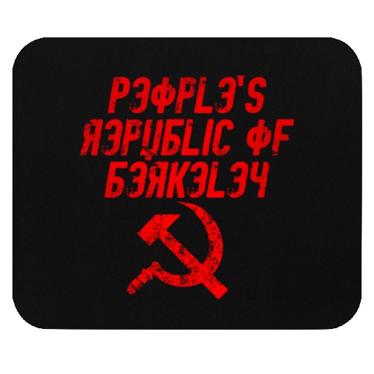 People's republic of Berkeley Communist logo Mouse Pads