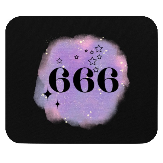 Angel Number 666 Numerology Purple Mouse Pads