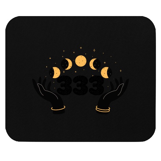 Angel Numbers 333 Moon Cycle Hands Mouse Pads