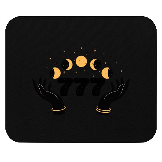 Angel Numbers 777 Moon Cycle Hands Mouse Pads